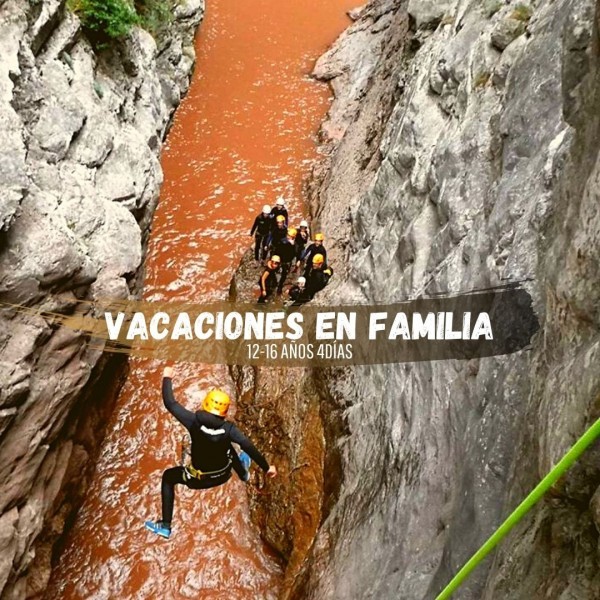 Vacaciones de aventura en familias con niños de 12 a 16 años. 4 días