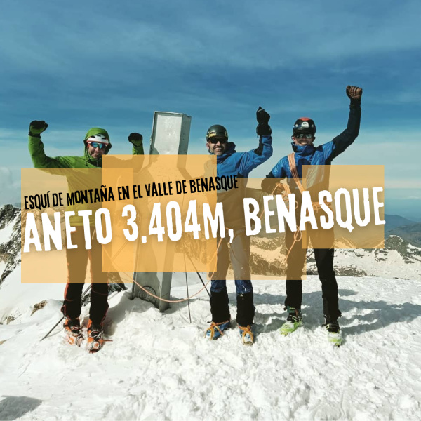 Aneto con esquís de montaña