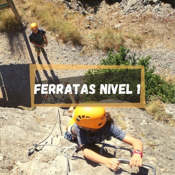 Vía Ferrata Nivel 1 en el Pirineo con niños. 