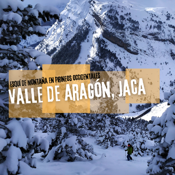 Esquí de travesía en el valle de Aragón