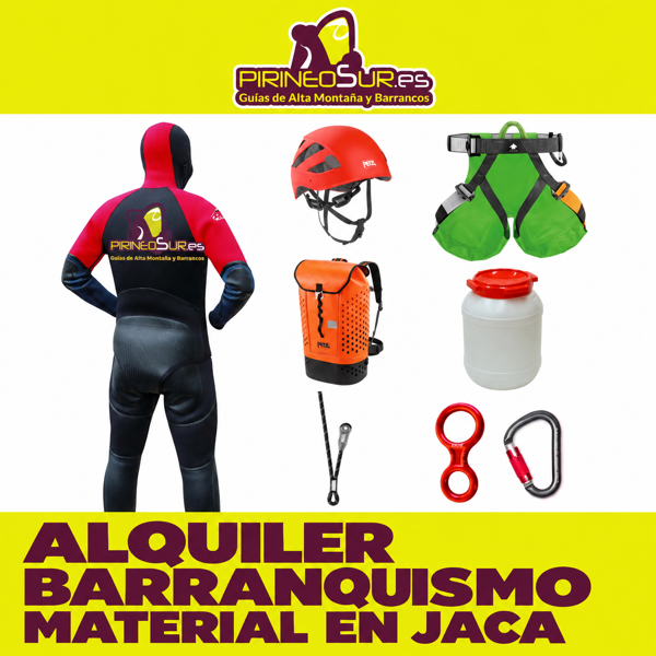 Canyoning equipment rental in Jaca