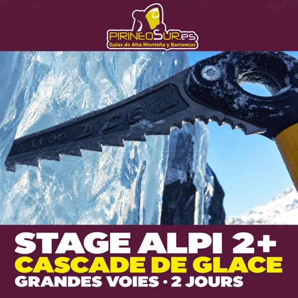 Stage de cascade de glace en plusieurs longueurs (ALPI 2+) — GRANDES VOIES · 2 JOURS