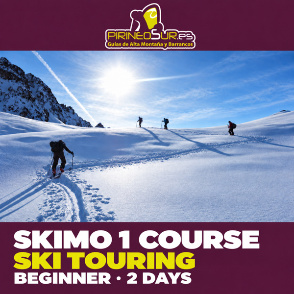 SKIMO 1 beginner ski touring course – 2 days, group ascending on skis