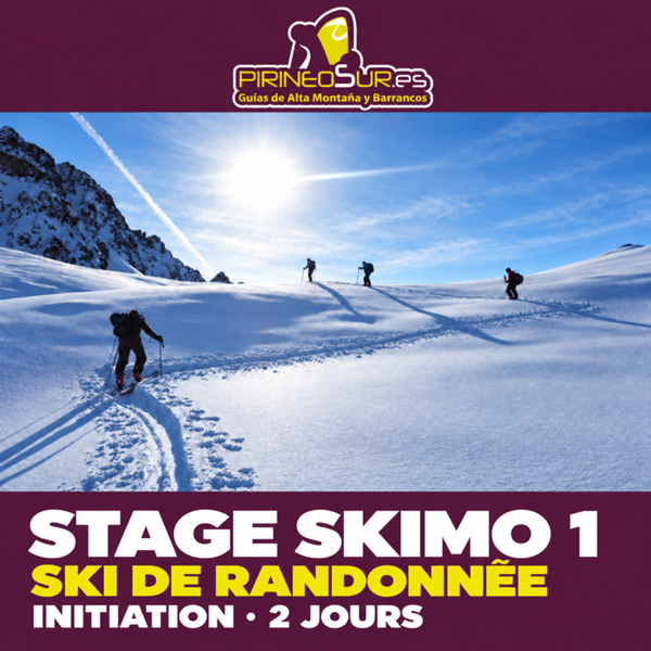 Stage SKIMO 1 d’initiation au ski de randonnée – 2 jours, groupe à la montée